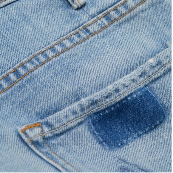 MOTHER | The Hustler Undone Hem Ankle Flare Jeans (On My Feet) Size 31 NWT - Picture 5 of 7